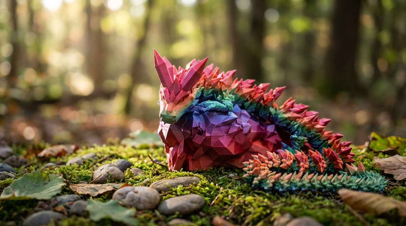 Crystal Dragon with Rock